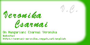 veronika csarnai business card